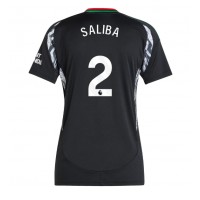 Camisa de Futebol Arsenal William Saliba #2 Equipamento Secundário Mulheres 2024-25 Manga Curta